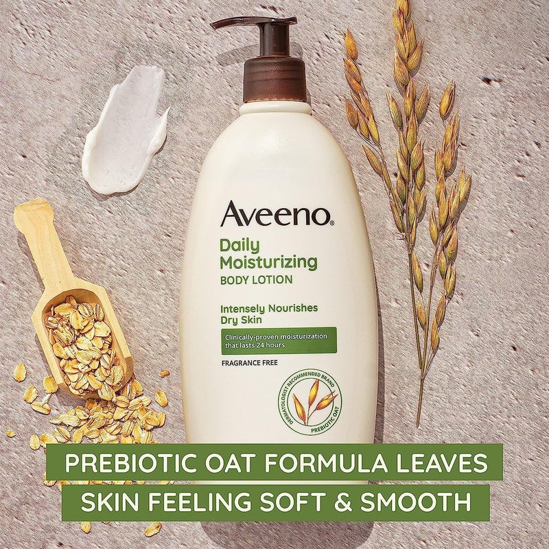 Aveeno Daily Moisturizing Body Lotion - 18 fl oz (532 mL) - Fragrance-Free, Clinically Proven for Dry Skin - Image 3